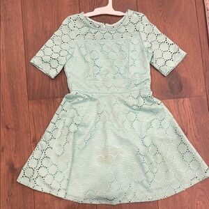 Mint Green Lace Kids Dress